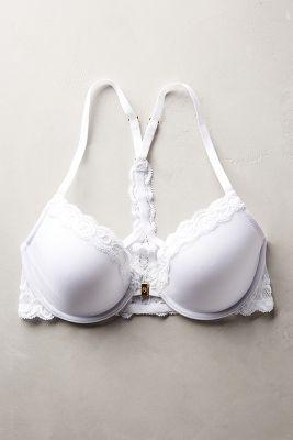 Natori Feathers Front-close T-back Bra White
