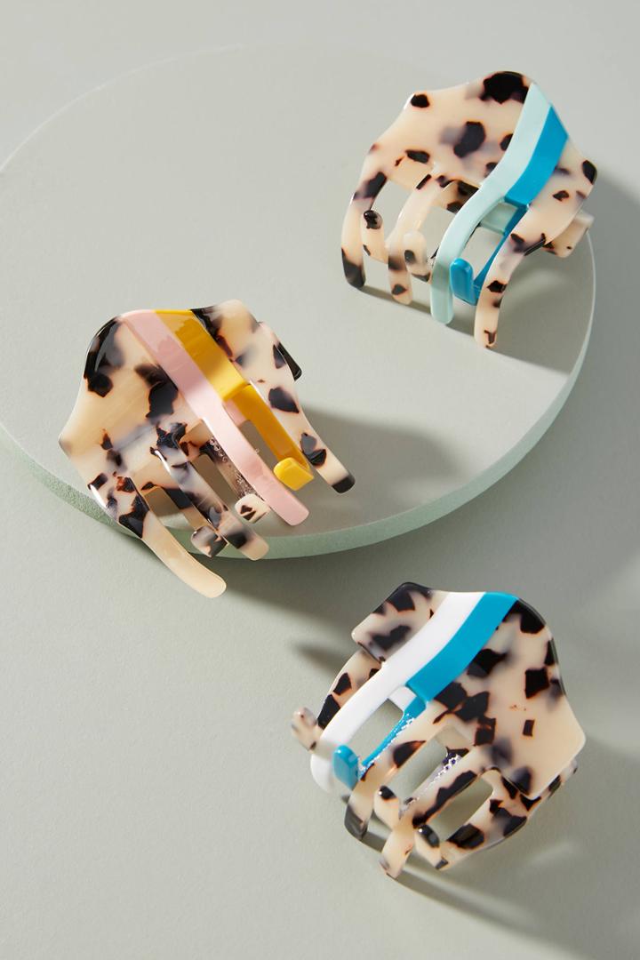 Anthropologie Opalescent Hair Clip Set