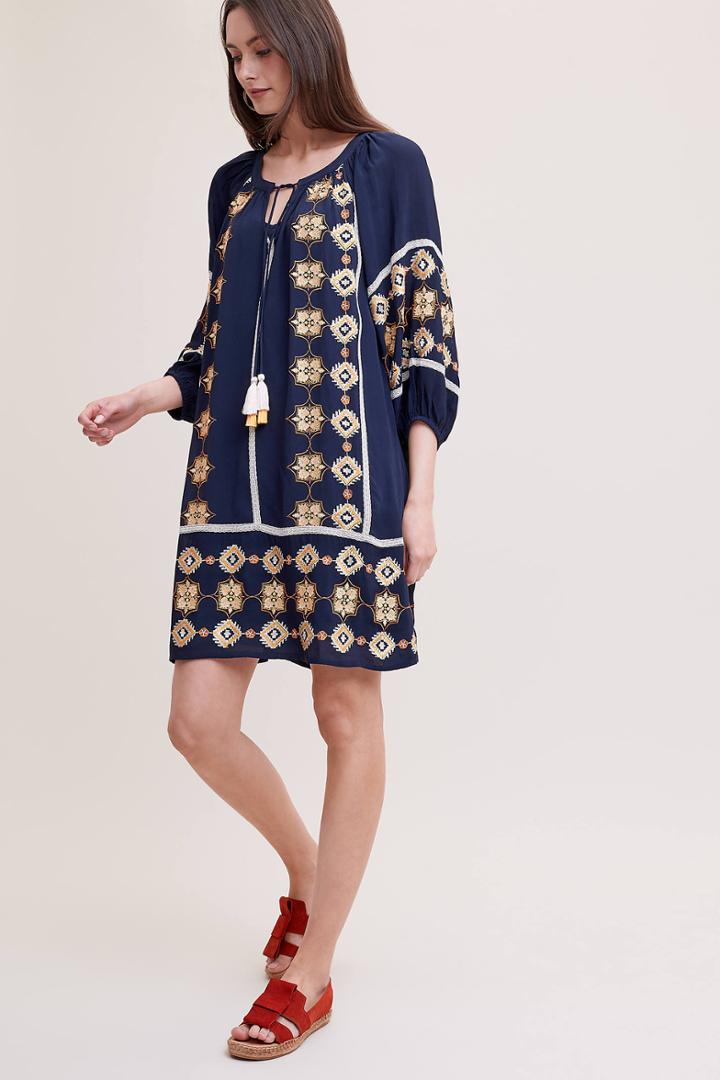 Seen Worn Kept Chelsey Embroidered Peasant Dress