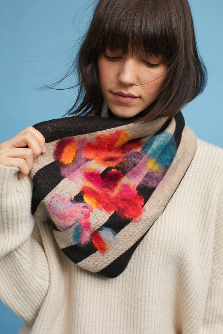 Troubadour Striped Wool Cowl