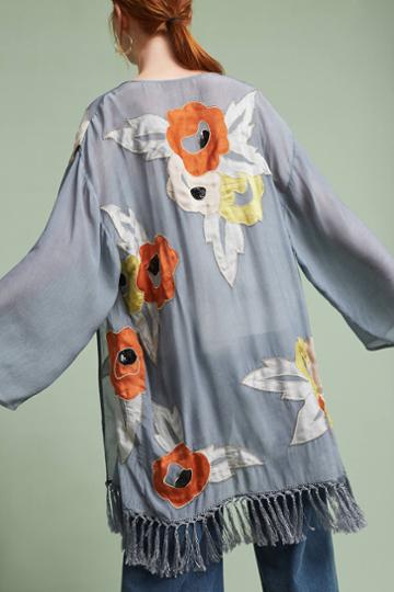 Anthropologie Primavera Fringe Kimono