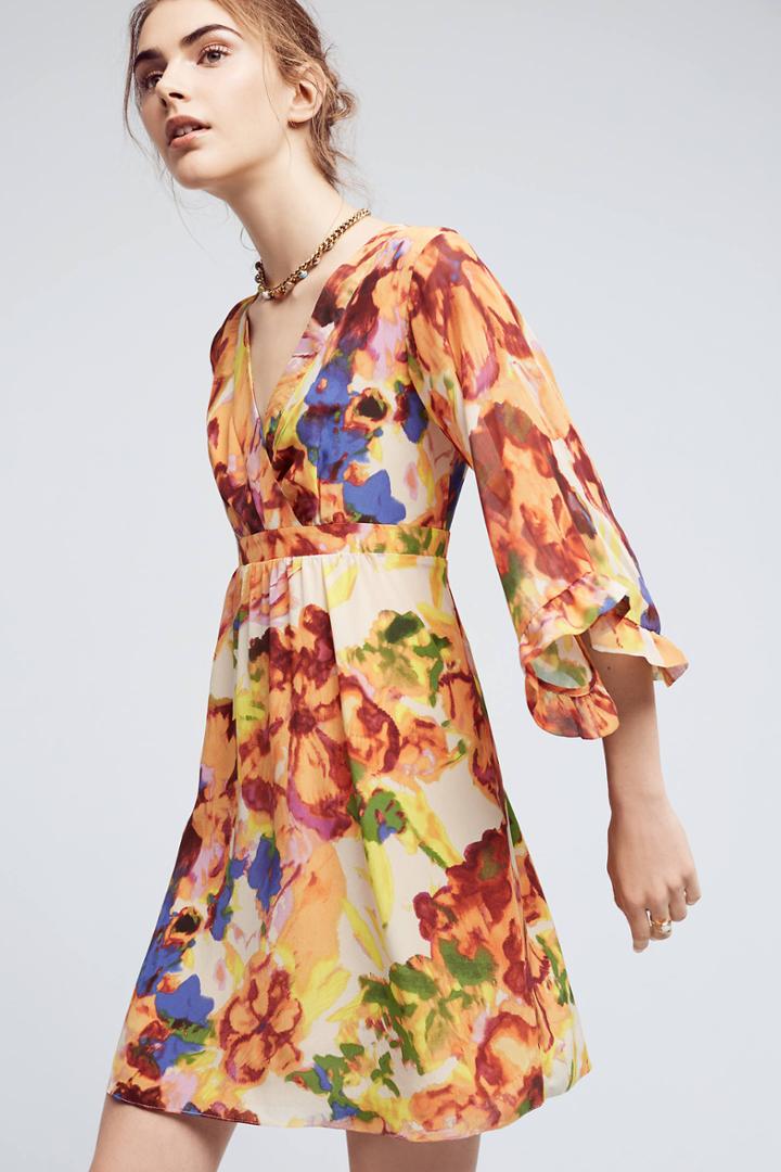 Maeve Deloria Printed Silk Dress