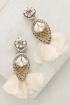 Ranjana Khan Snow Tulle Clip-on Drop Earrings