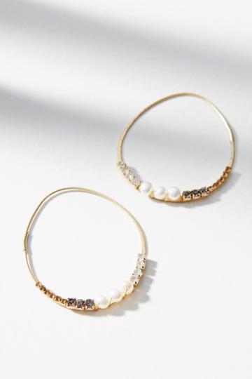 Anthropologie Pearlescent Hoop Earrings