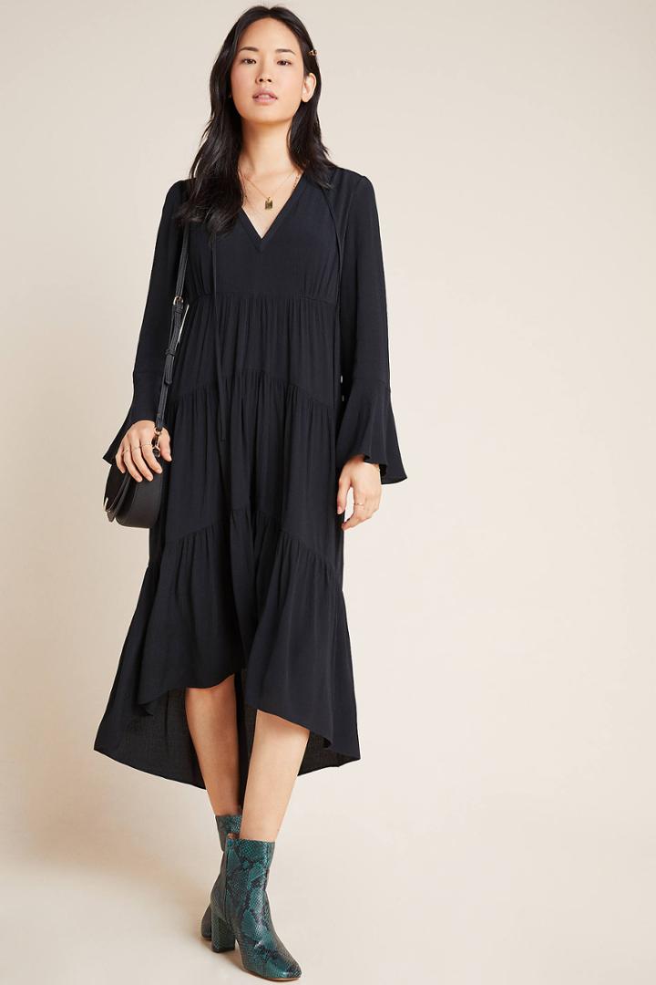 Anthropologie Cosima Tiered Maxi Dress