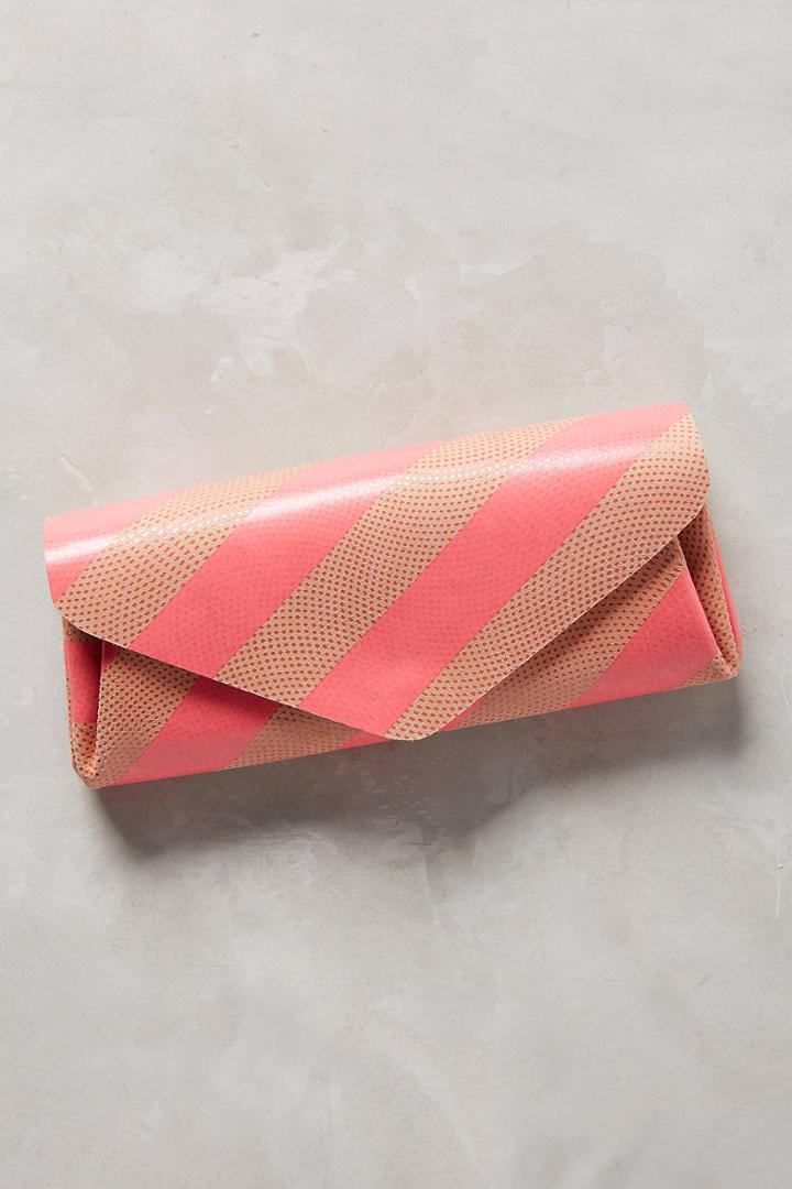 Carmine Slanted Stripe Leather Wallet