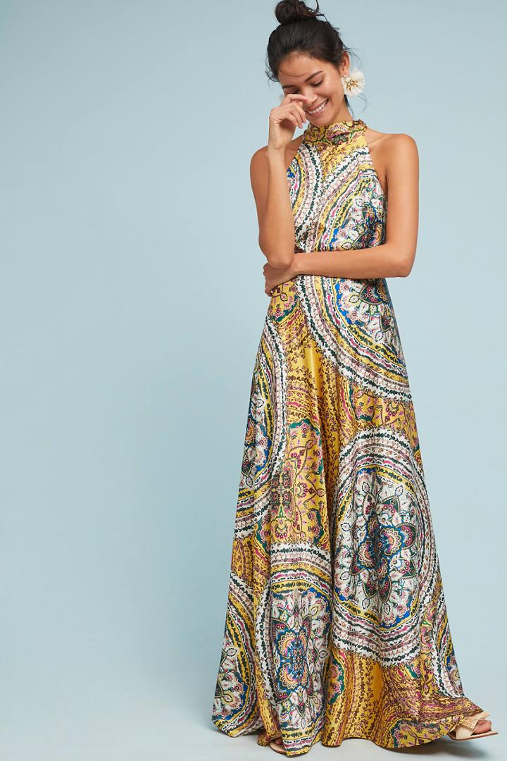 Nicole Miller New York Paisley Maxi Dress