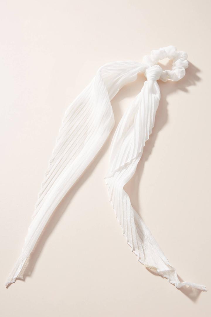 Anthropologie Gracie Pleated Scarf Ponytail Holder