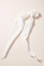 Anthropologie Gracie Pleated Scarf Ponytail Holder