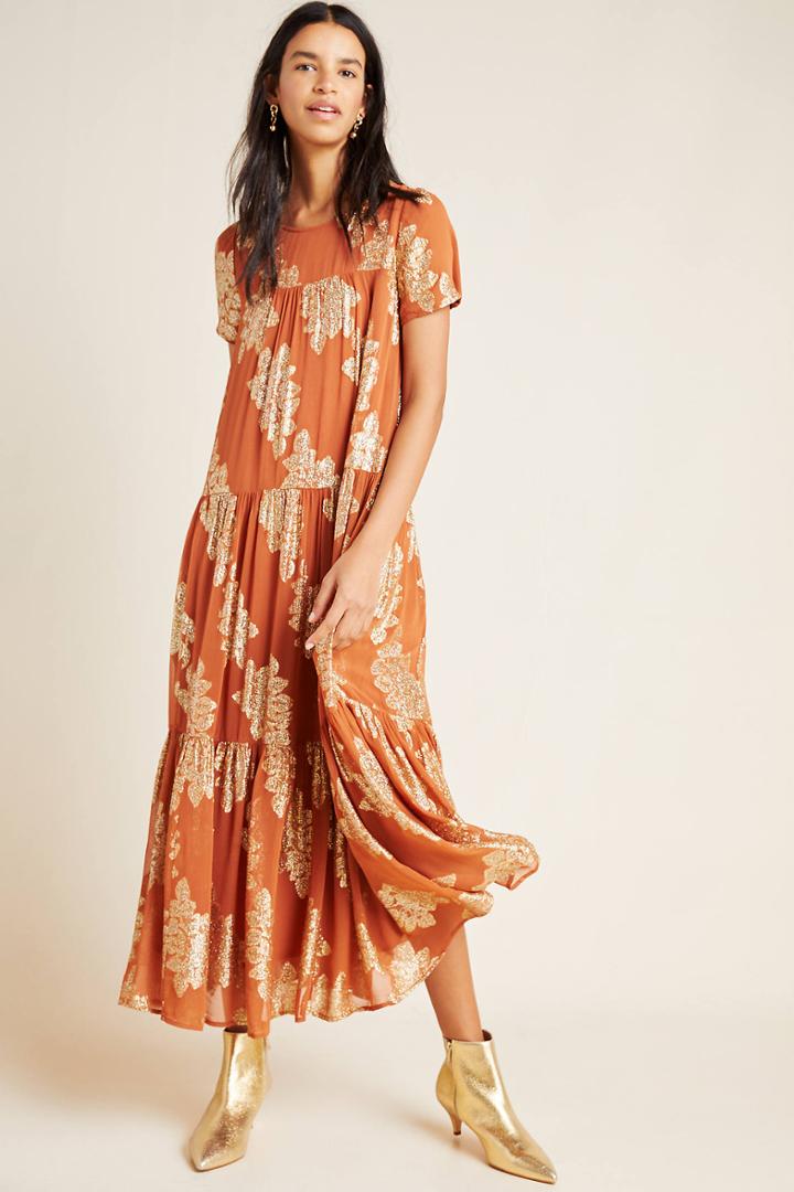Anthropologie Jocasta Tiered Maxi Dress