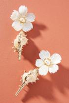 Nicola Bathie Jewelry Mother-of-pearl Flower Shell Drop Earrings