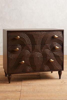 Anthropologie Saffir Teardrop Three-drawer Dresser