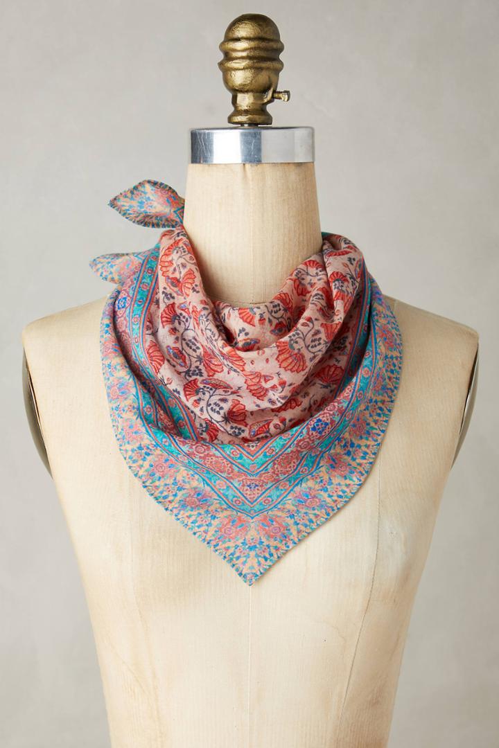 Anthropologie Blushed Flora Bandana