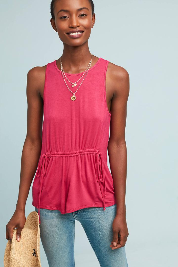 Bordeaux Andrea Waisted Top