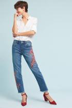 Pilcro And The Letterpress Pilcro Velvet Mid-rise Slim Boyfriend Jeans