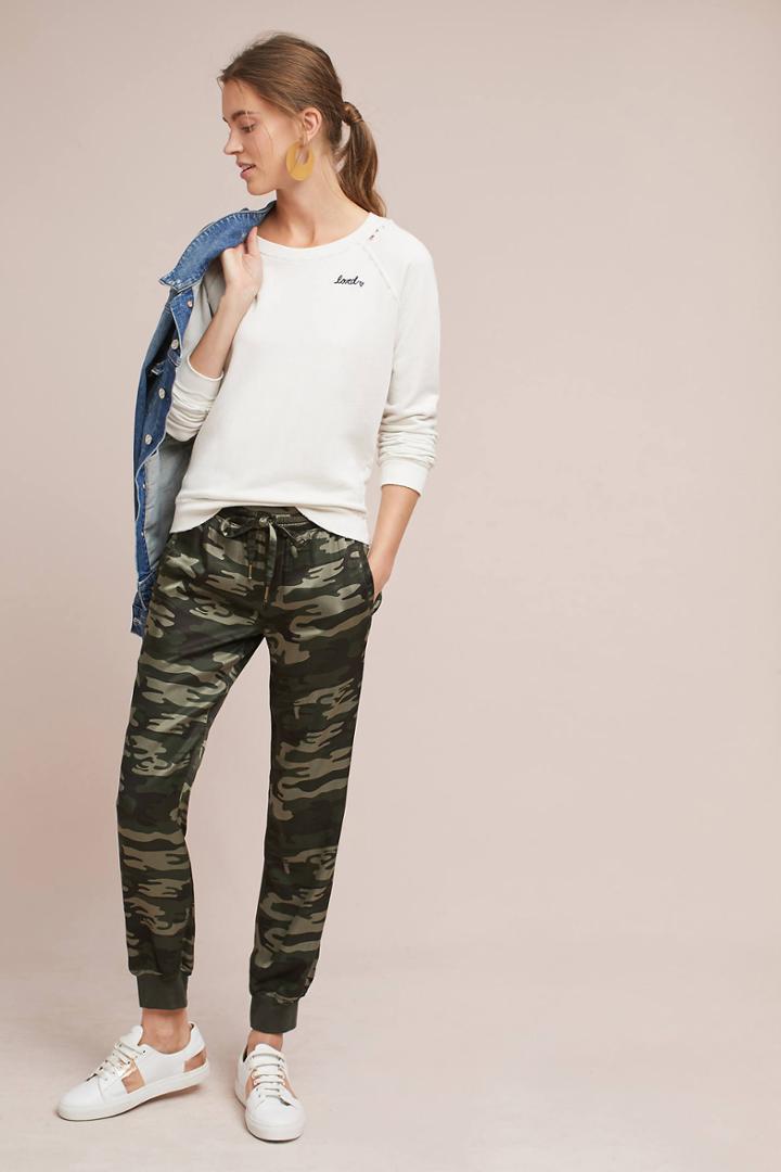 Sanctuary Camo Satin Joggers