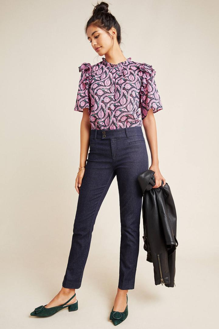 Essentials By Anthropologie The Essential Slim Denim Trousers