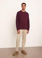 Vince Double Knit Baseball Crew Neck Pullover