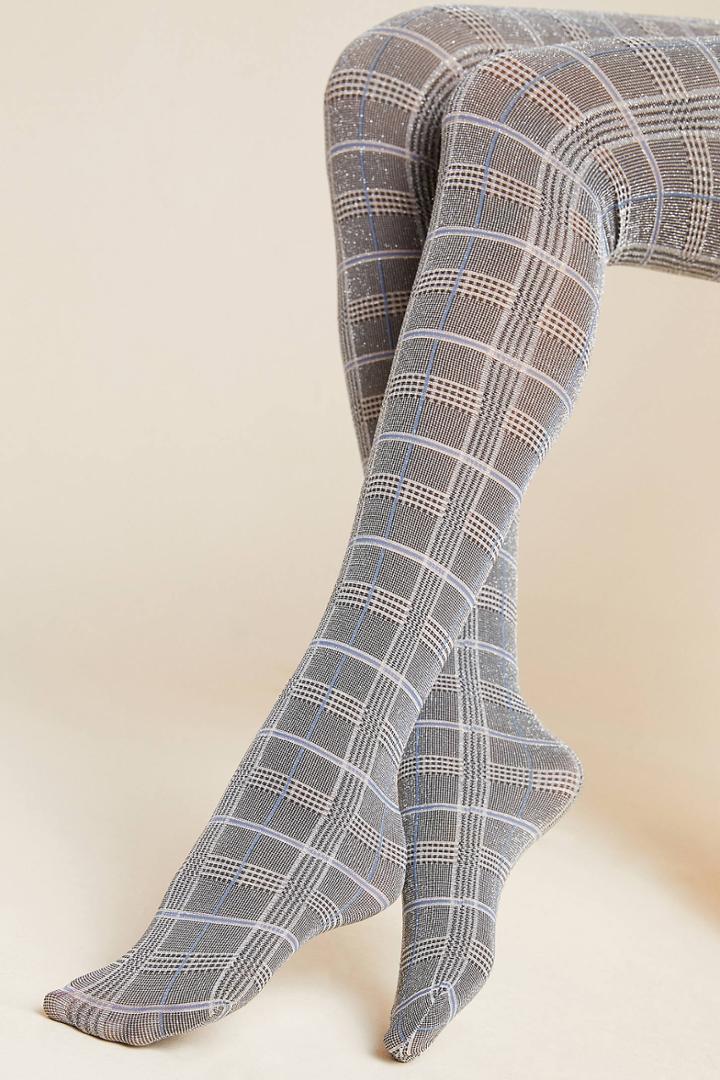 Hansel From Basel Plaid Shimmer Tights
