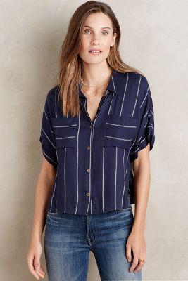 1 Sunset Lane Pinstripe Buttondown