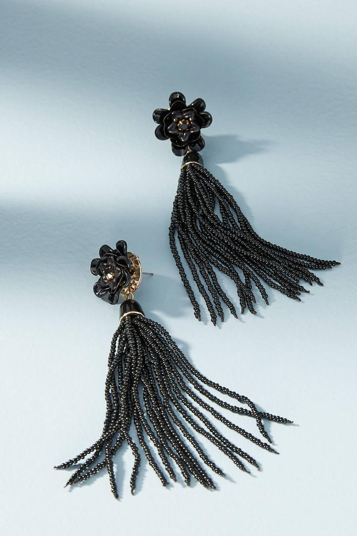 Anthropologie Hellebore Tassel Earrings