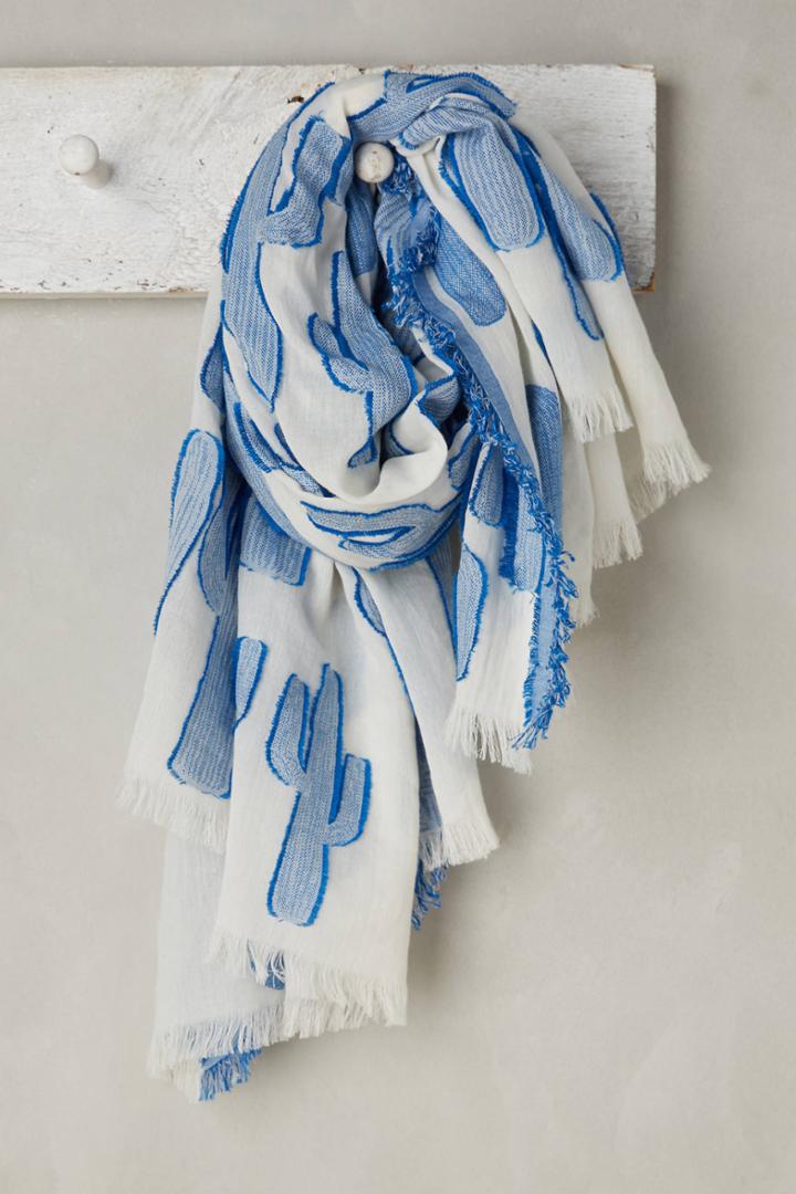 Anthropologie Cacti Square Scarf