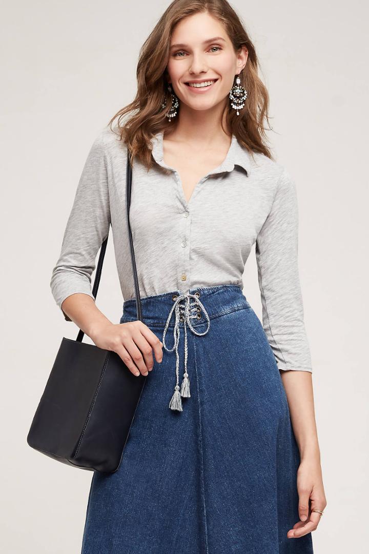 Anthropologie Slubbed Buttondown