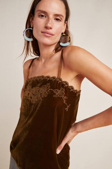 Louise Misha Velvet Scalloped Cami