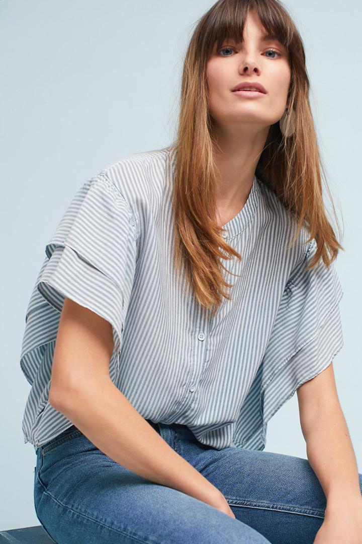 Splendid Ruffled Buttondown