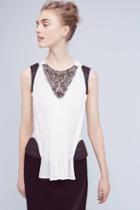 Byron Lars Lidia Leather-trimmed Tank