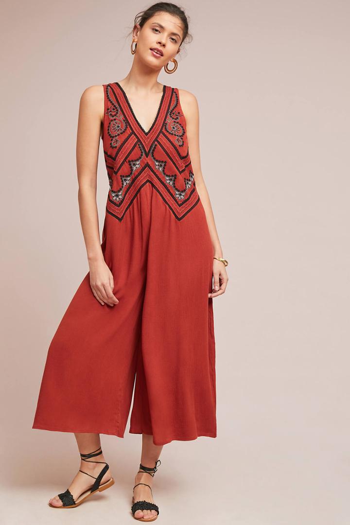 Maeve Desert Embroidered Jumpsuit