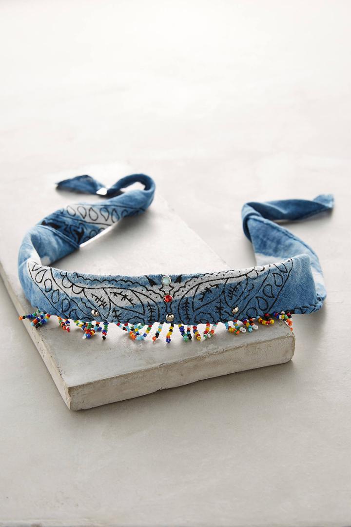 Dannijo Amabel Denim Bandana Choker