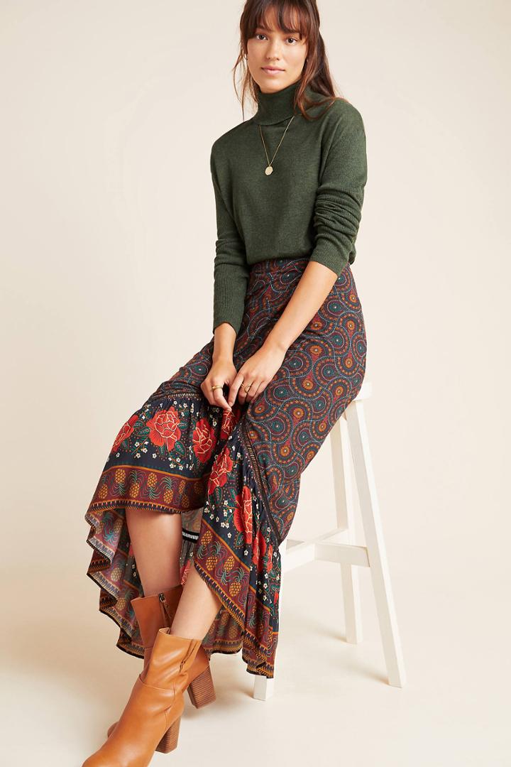 Farm Rio Cordoba Wrap Maxi Skirt