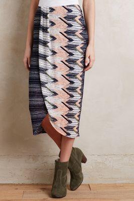 Maeve Plata Chevron Skirt