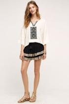 Flannel Ruffled Drawstring Shorts