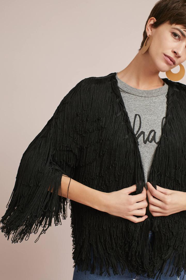 Vanessa Virginia Fringed Long-sleeve Jacket