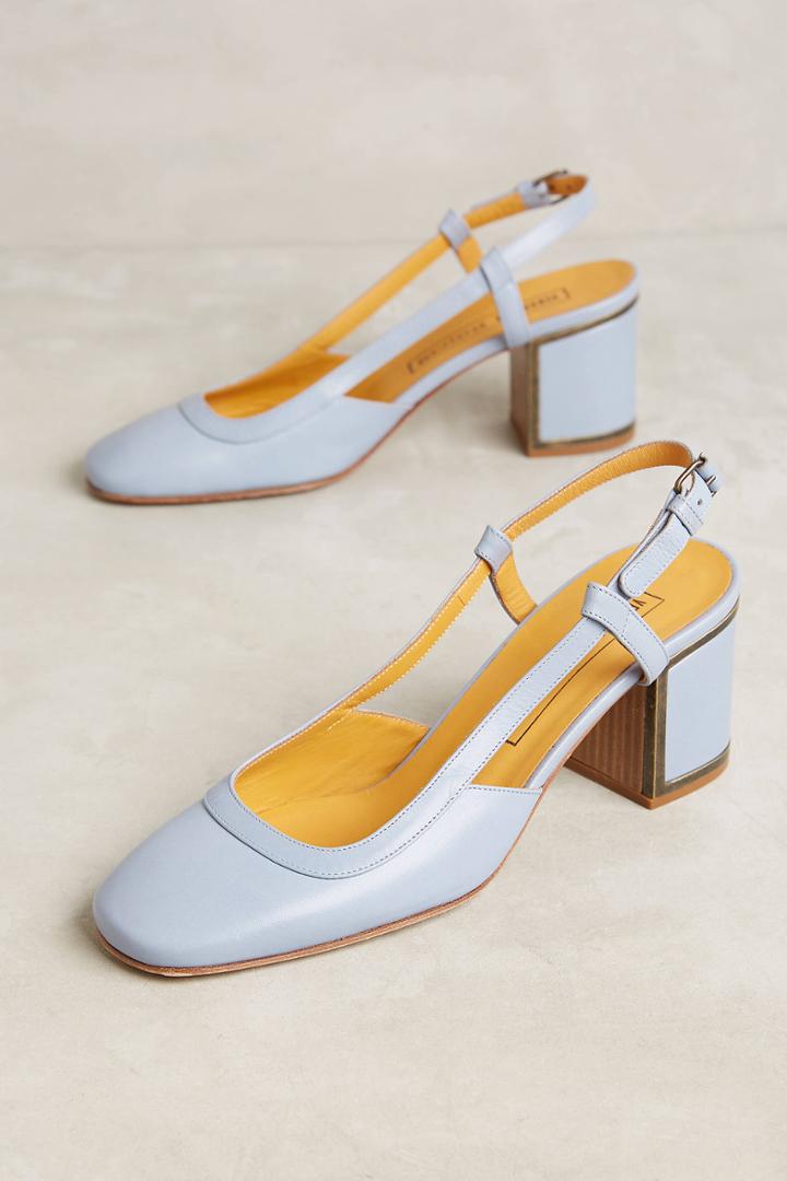 Veronique Branquinho Leather Slingback Heels