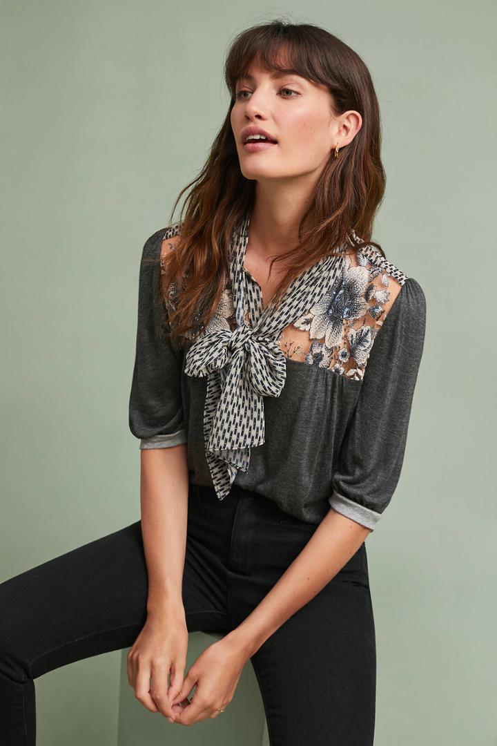Tiny Jackie Tie-neck Blouse