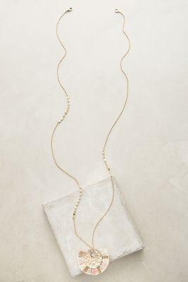 Anthropologie Sundial Pendant Necklace