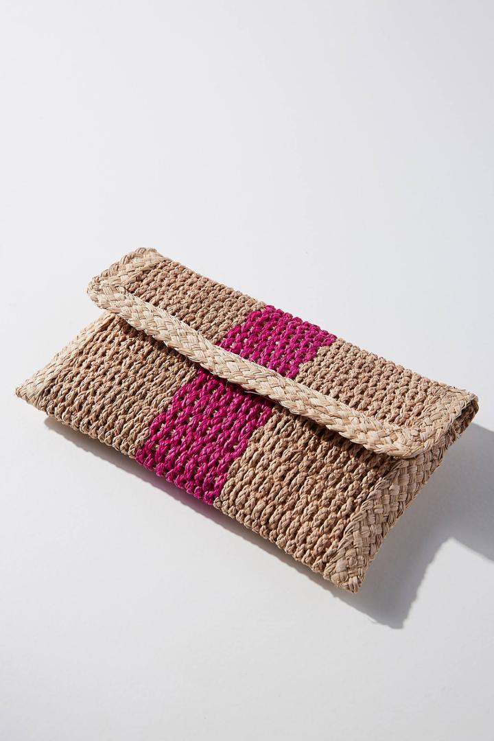 Kaanas Bali Woven Straw Clutch