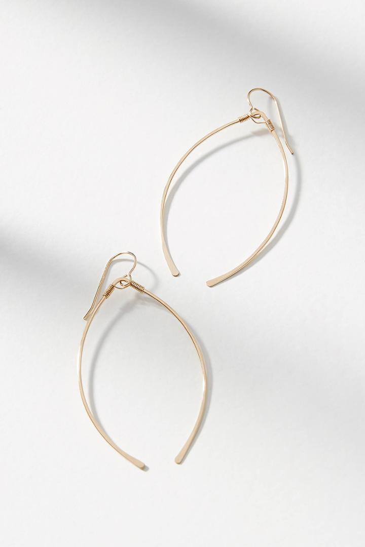 Hello Adorn Wishbone Hoop Earrings