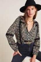 Dolan Left Coast Lillian Floral Lace Peasant Blouse