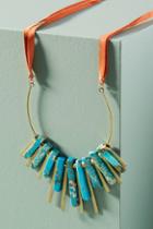 Anthropologie Fanned U-shaped Pendant Necklace