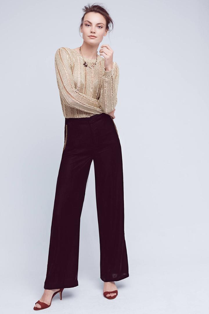 Carolina K Arrow Velvet Wide-legs