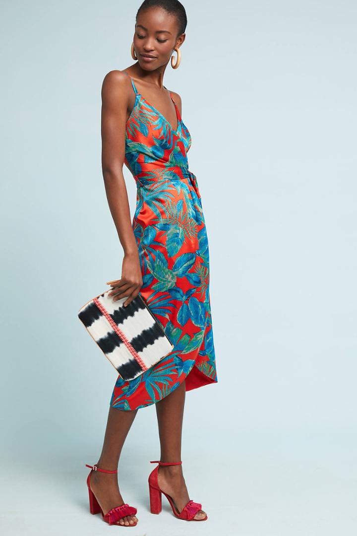 Nicole Miller New York Electric Floral Wrap Dress