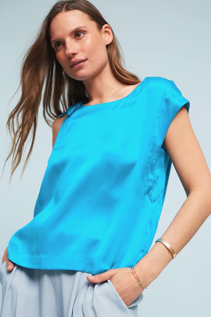 Maeve Lake Shore Silk Blouse