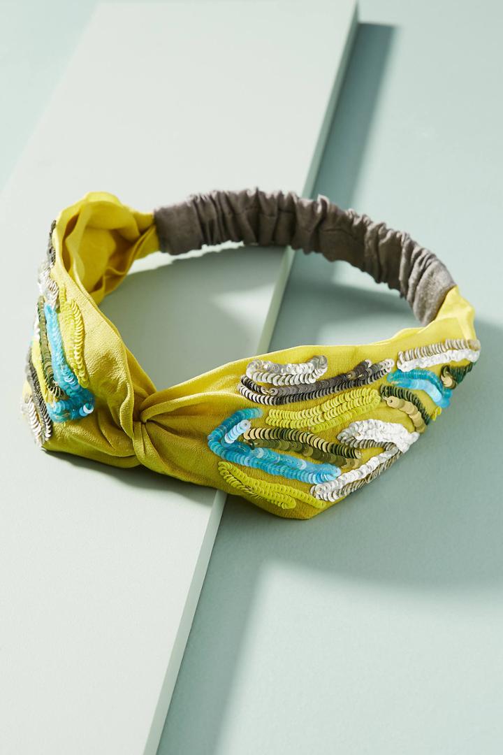 Anthropologie Sequin Waves Headband