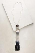 Anthropologie Azure Fringe Ladder Necklace