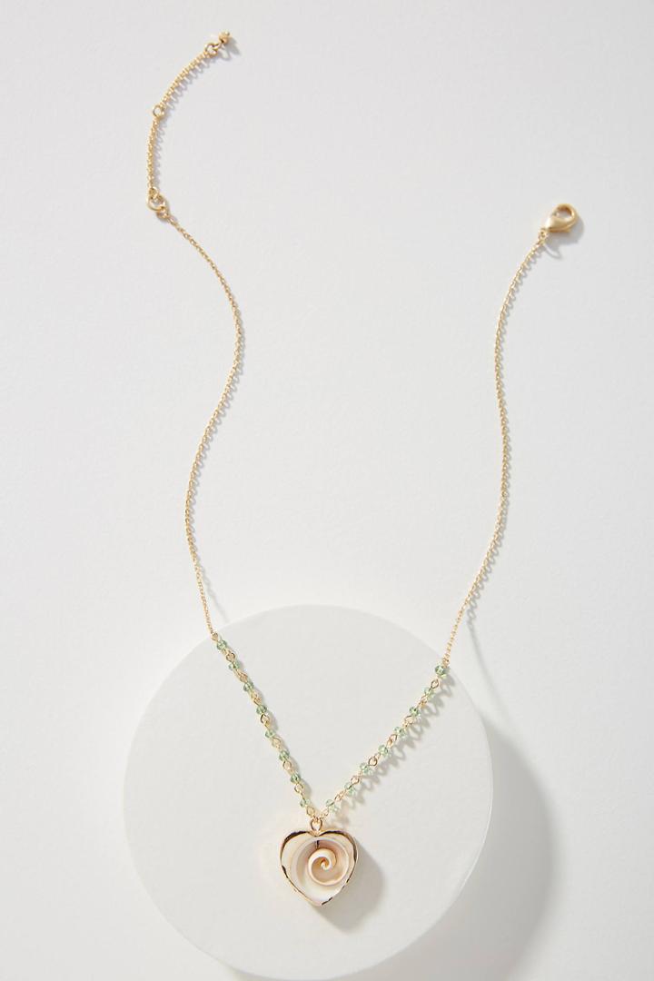 Anthropologie Heart Of The Ocean Pendant Necklace