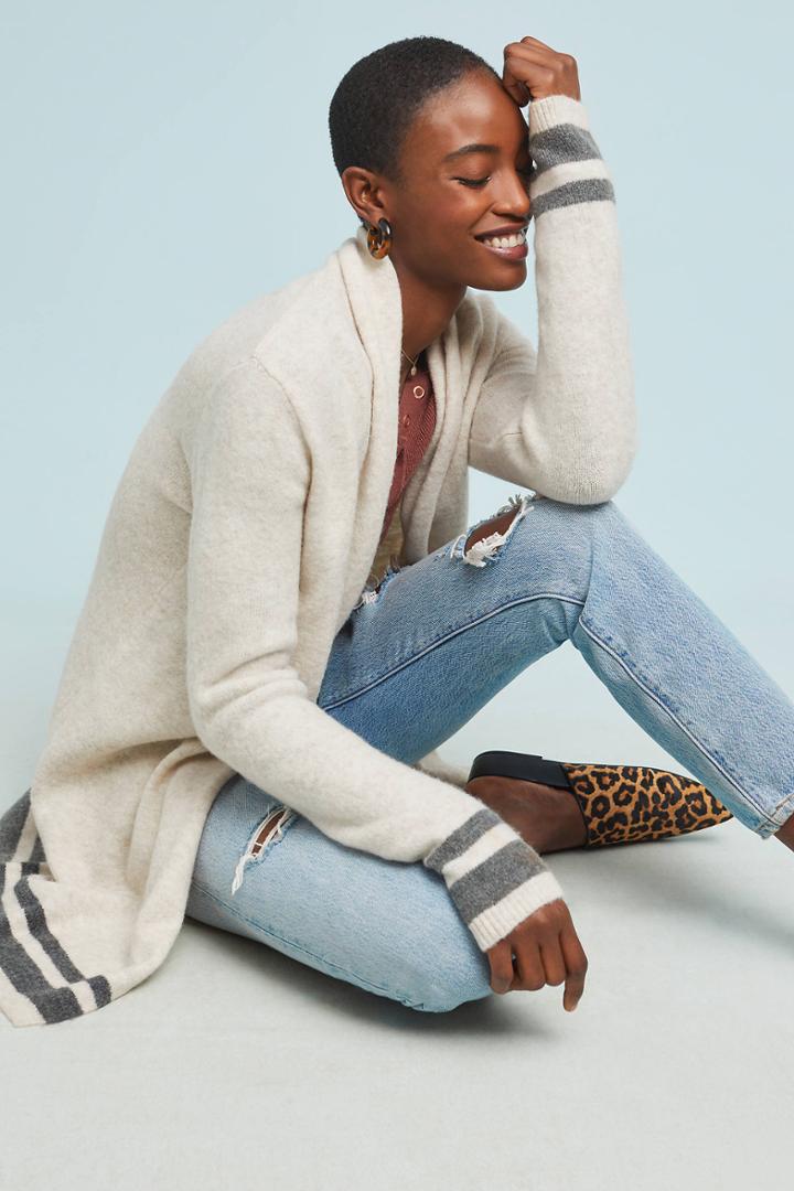 Cupcakes And Cashmere Westover Striped Cardigan